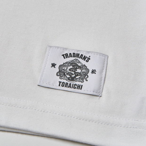【寅壱 × TRADMAN'S BONSAI】crew neck T-shirts　WHITE 詳細画像